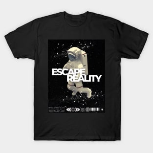 Escape Reality Abstract Space Stars Astronaut Streetwear T-Shirt